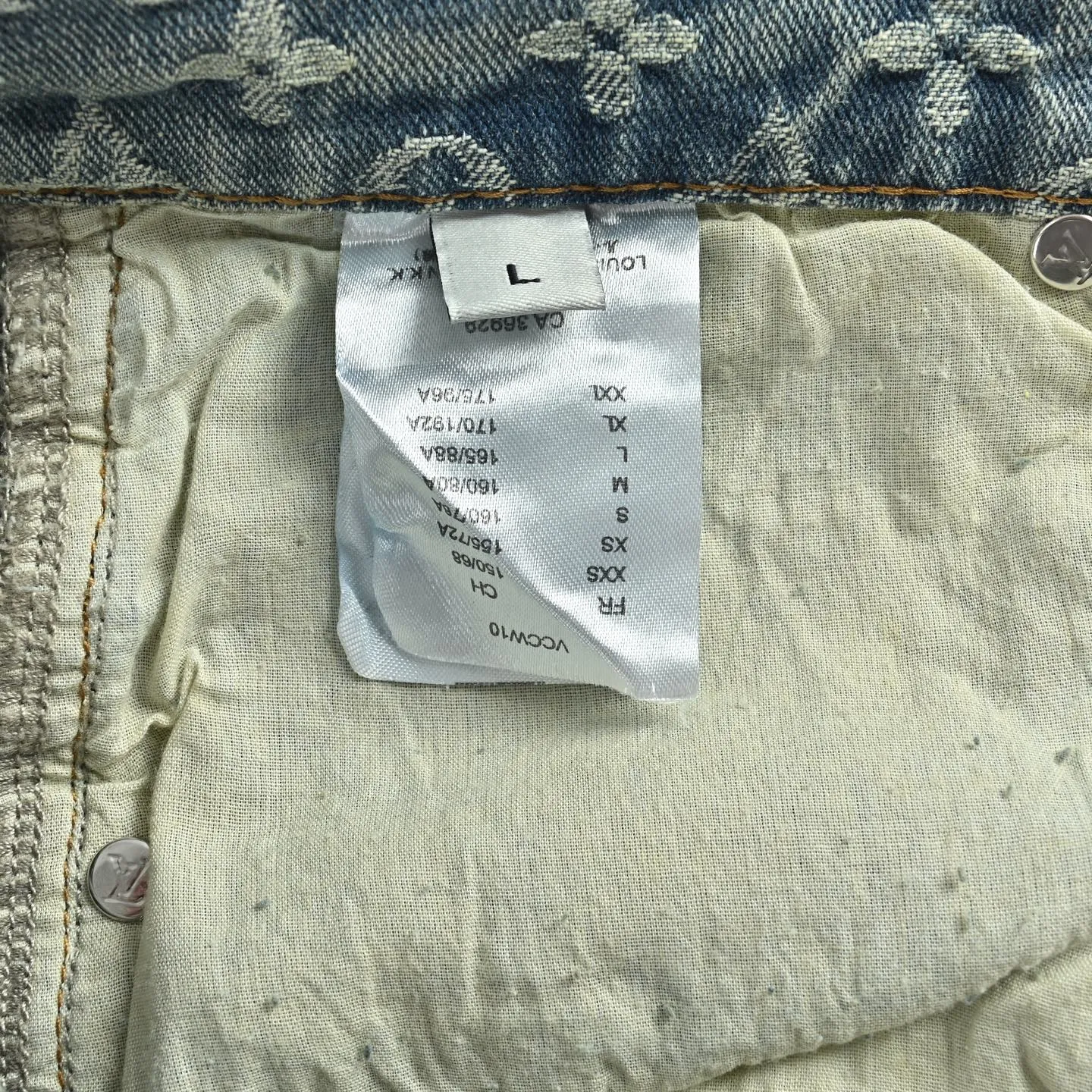 Louis Vuitton/Louis Vuitton old flower all over printed jacquard jeans